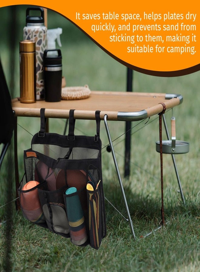 Enlisiwte Camping Dish Drying Bag Collapsible Dish Drying Rack Portable Mesh Drying Bag for RVs Campers Travel Trailers Space-Saving River Kitchen Storage Rack - Image 2